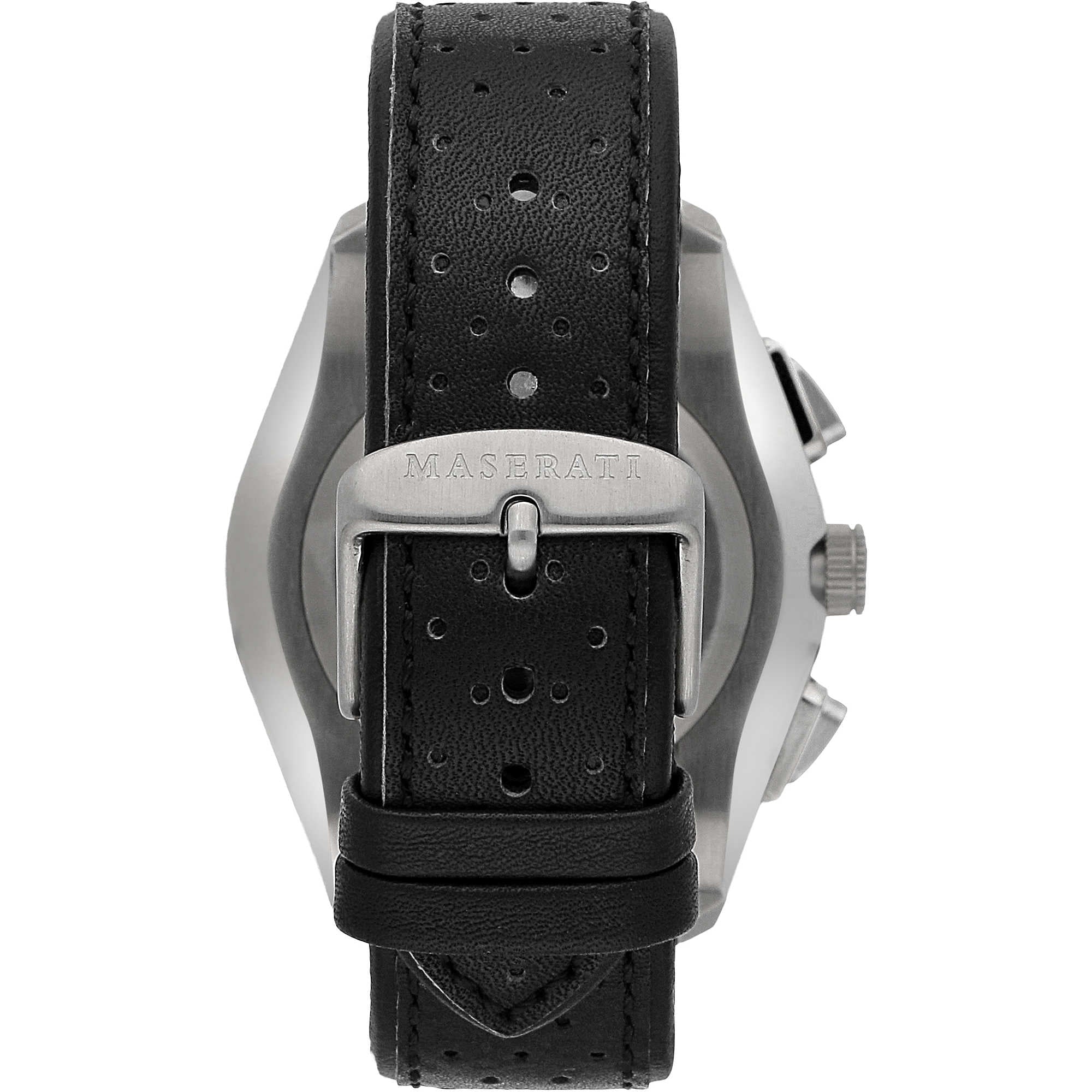 Orologio Uomo Acciaio Maserati Quarzo Ibrido Pelle Nero R8851112001