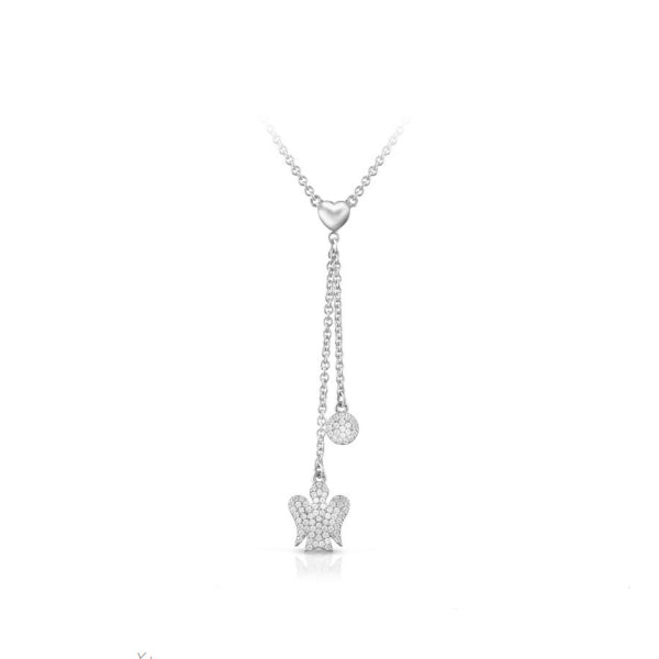 Collana Donna Roberto Giannotti Argento 925 Cuore Zirconi Angelo Disco GIA412