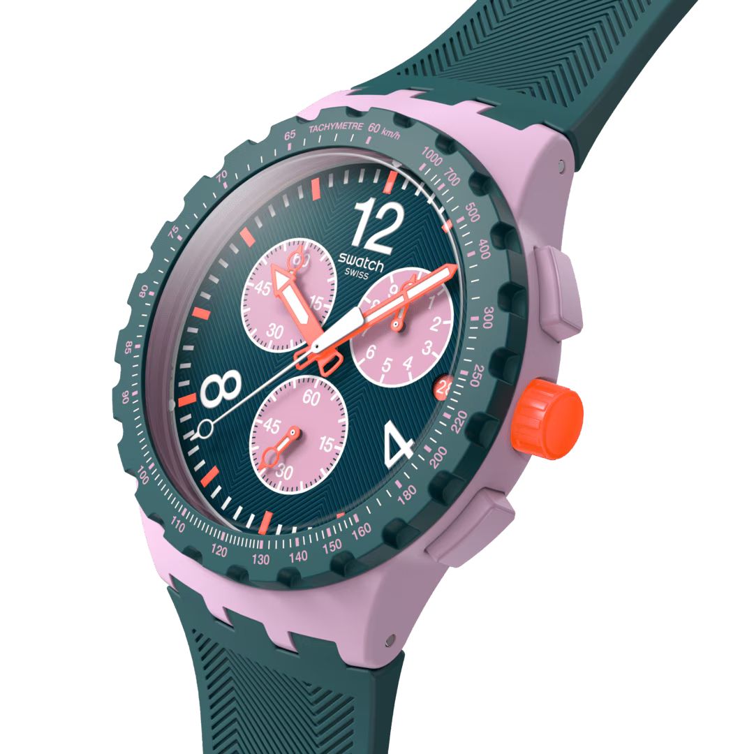 Orologio Unisex Swatch MOMENT OF ROSE Quarzo Cronografo Data SUSP400