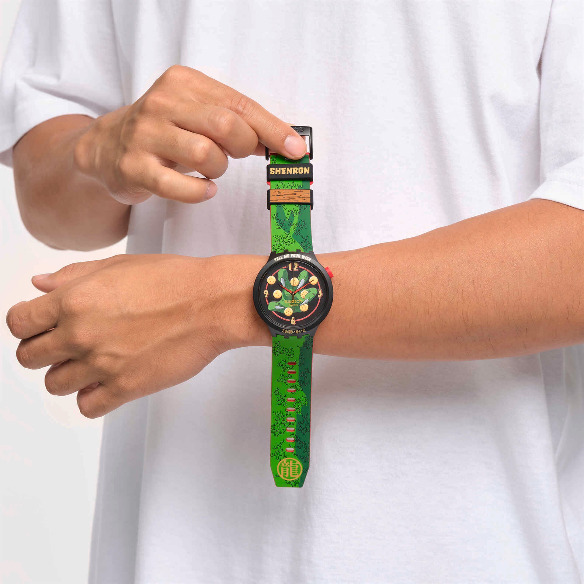 Orologio Uomo Swatch Bioceramica Dragonball Shenron Quarzo Solo Tempo SB01Z102