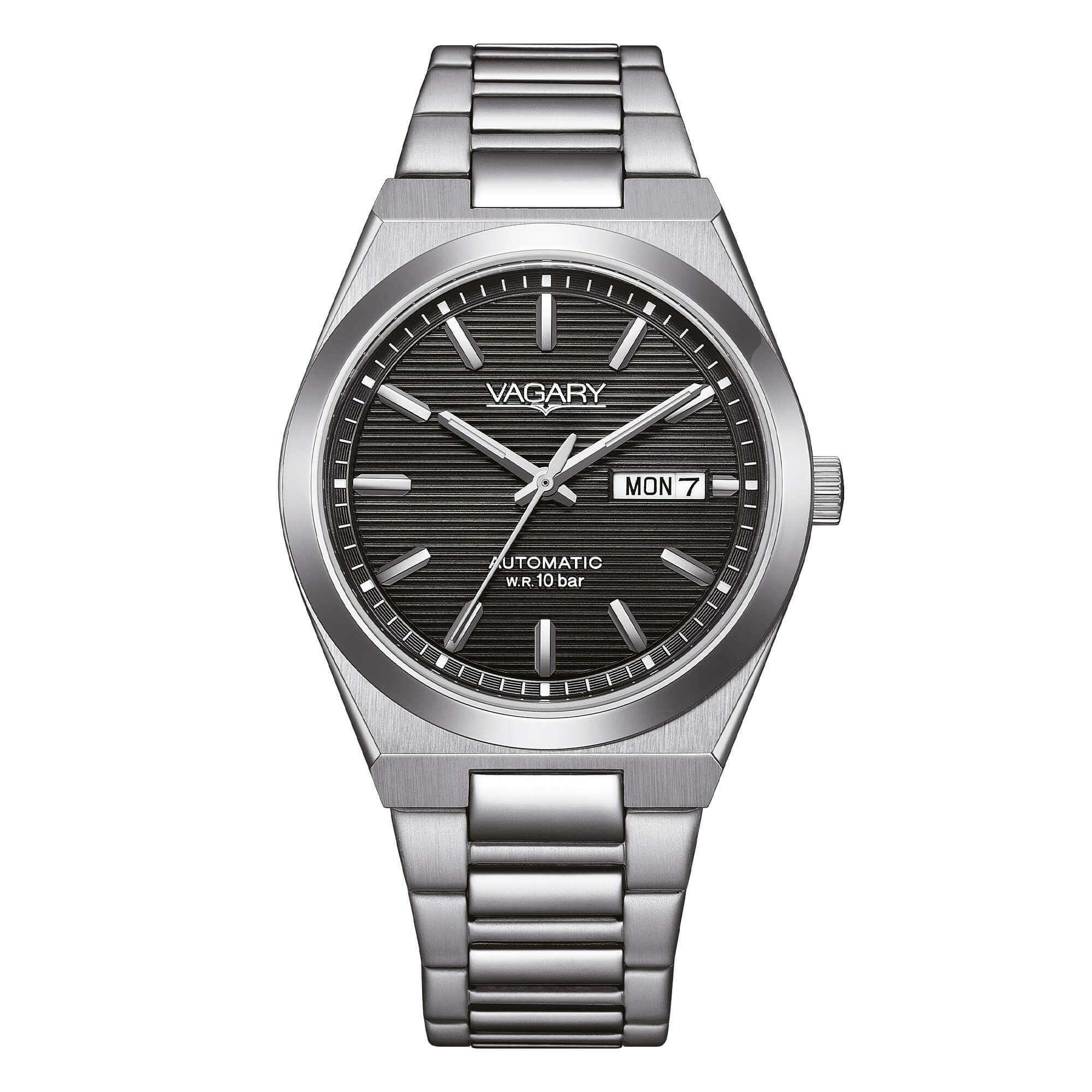 Orologio Uomo Vagary By Citizen Timeless Automatico Nero Acciaio IX3-611-51