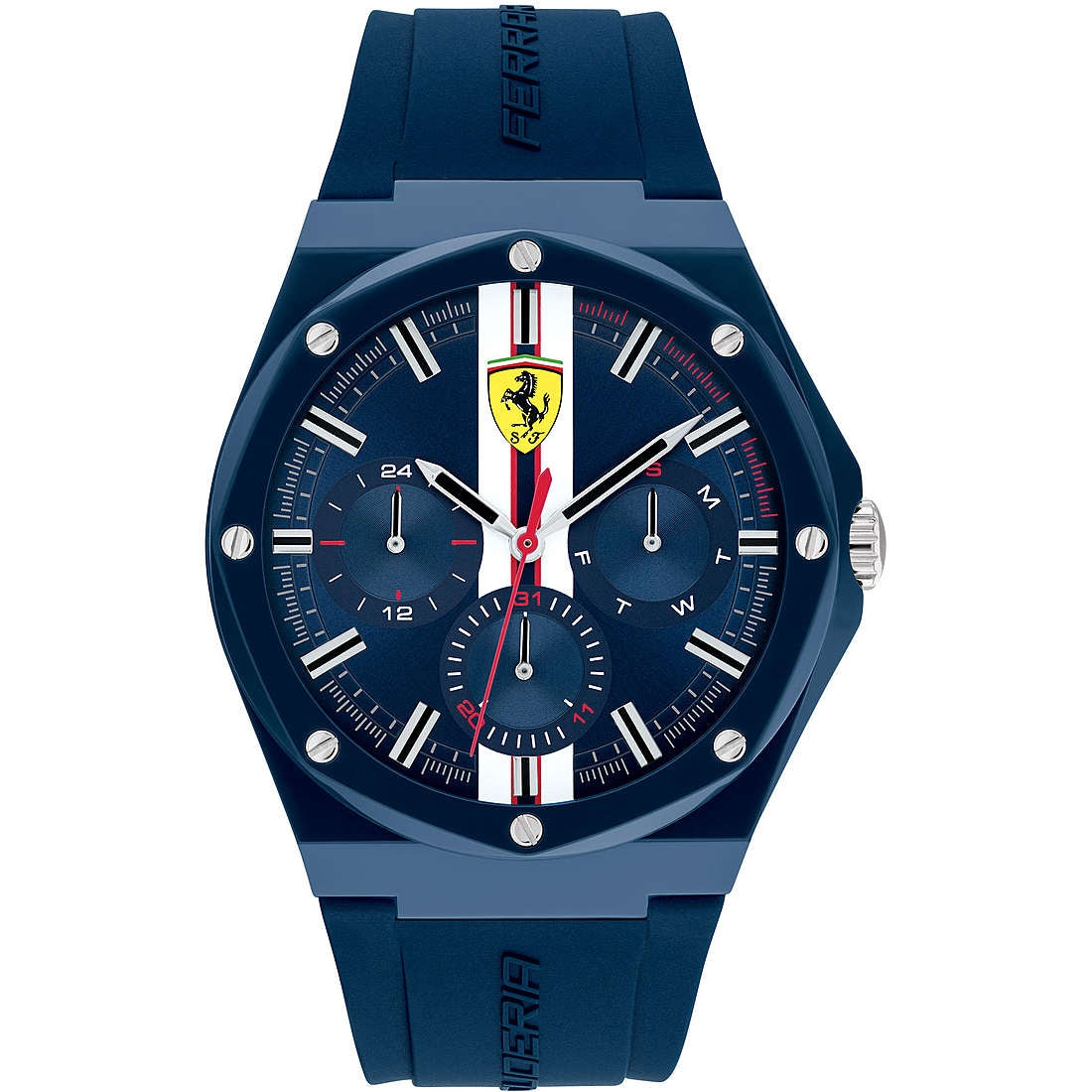 Orologio Uomo Ferrari Quarzo Multifunzione Blu Plastica Gomma FER0830869
