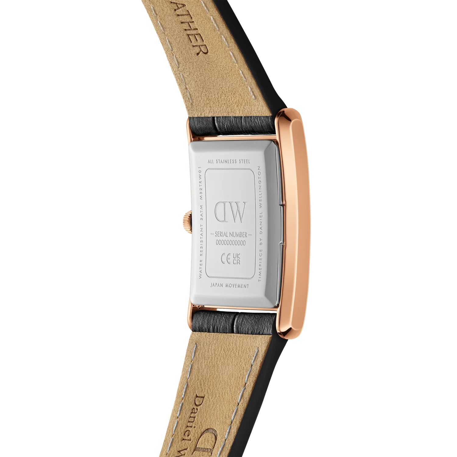 Orologio Unisex Daniel Wellington Acciaio Rosè Bound Pelle Nero 35x24 mm DW00100698