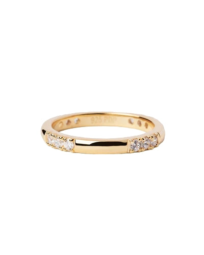 Anello Donna PDPaola Argento 925 Dorato Aperto Zirconi Bianchi AN01-814-12