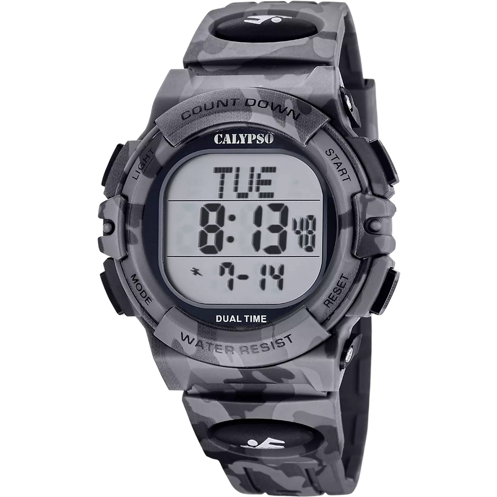 Orologio Uomo Calypso Digitale Gomma Militare Nero K6073/3
