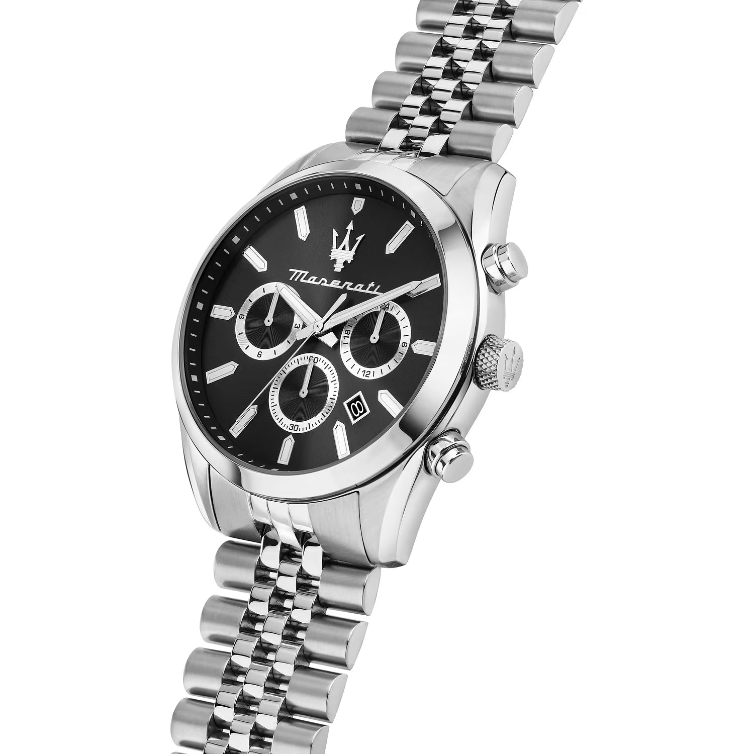 Orologio Uomo Maserati Acciaio Lucido Quarzo Nero Crono R8853151022