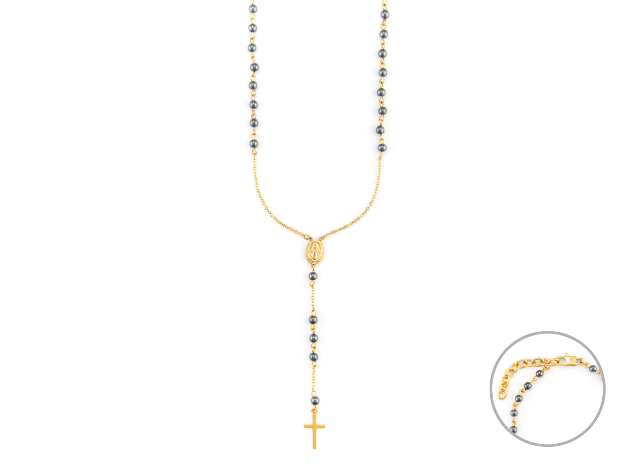 Collana Uomo Acciaio 4US Cesare Paciotti Rosario dorato 4UCL7345