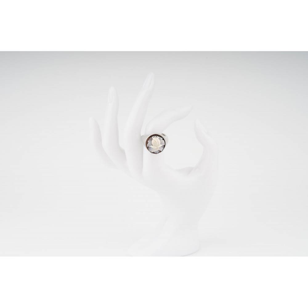 Anello Donna Cameo Italiano Argento 925 Fiore Tulipano A25-100911