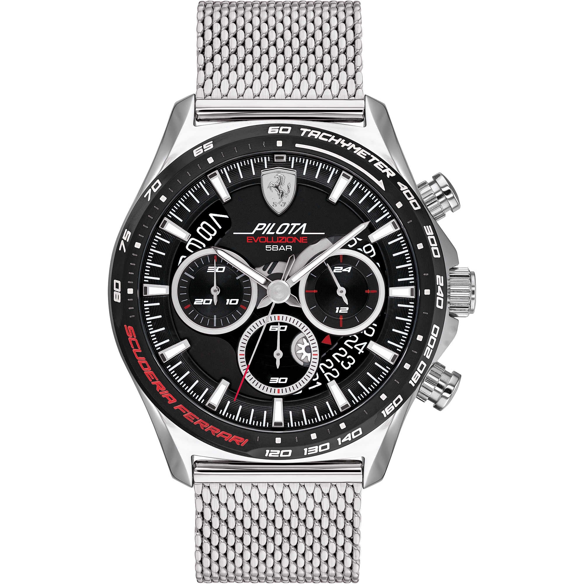 Orologio Uomo Quarzo Ferrari Cronografo Pilota Evo Maglia Milano FER0830826