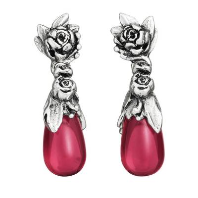 Orecchini Donna Giovanni Raspini Argento 925 Goccia Peonie 12421