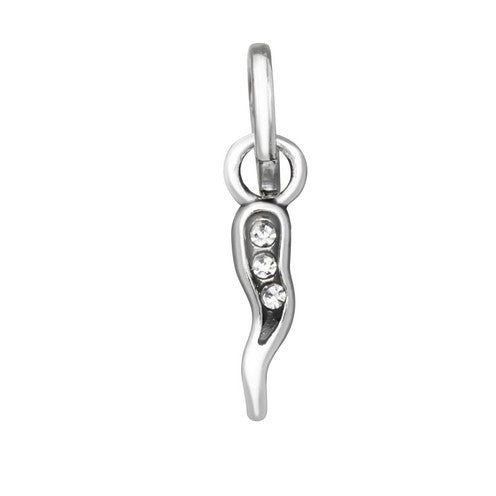 Charm Donna Giovanni Raspini Argento 925 Mini Cornino Crystal 12171