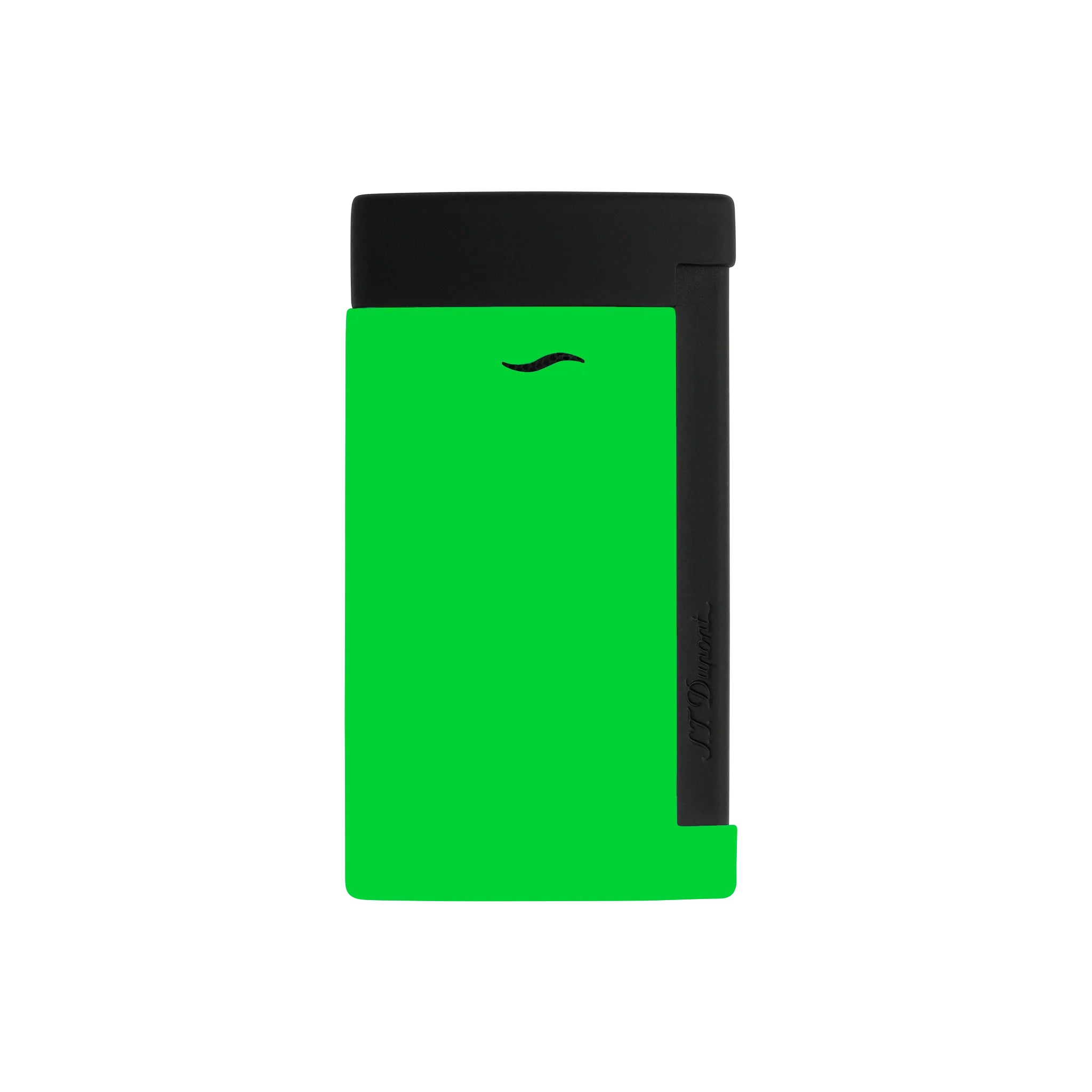 Accendino Uomo Dupont Acciaio Nero Slim Fluo Verde 027772