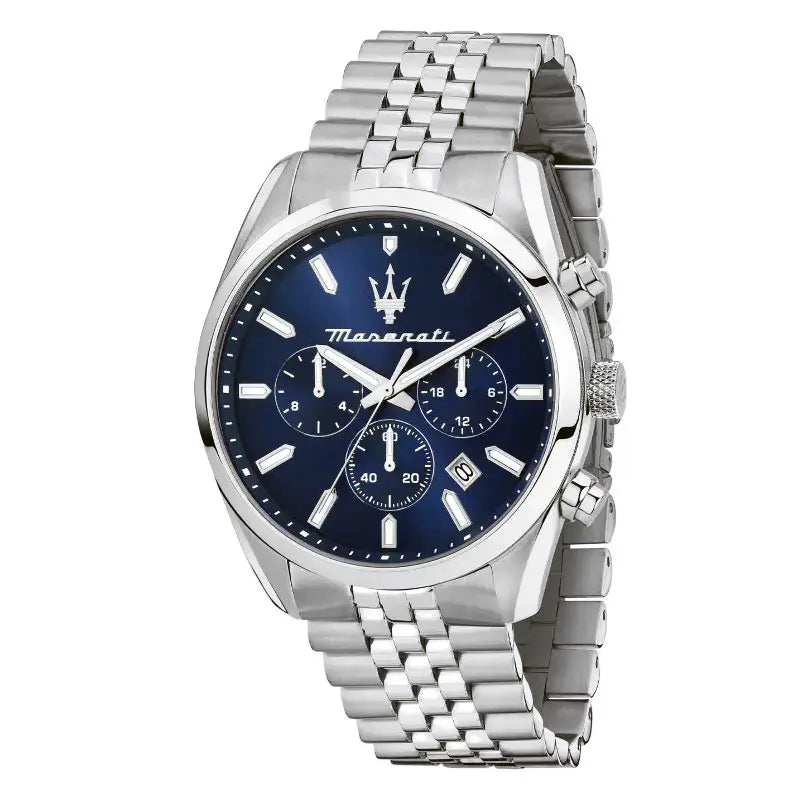 Orologio Uomo Maserati Acciaio Lucido Quarzo Blu Data R8853151025