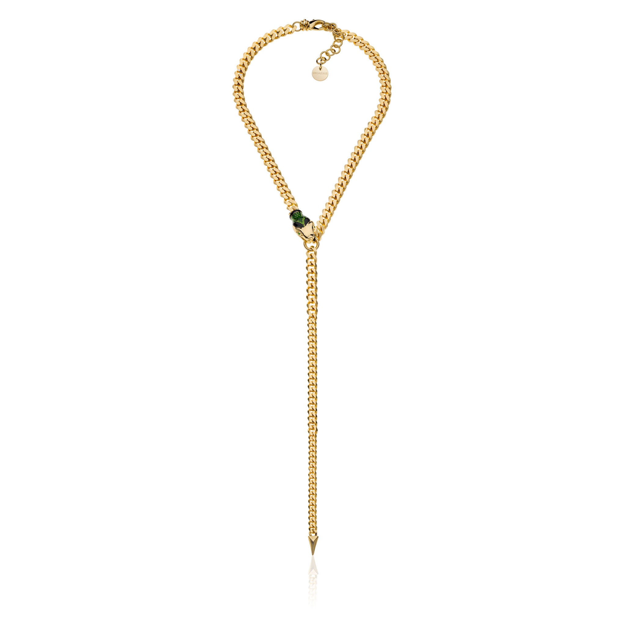 Collana Donna Unoaerre Bronzo Dorato catena Grumetta Con serpente 531996