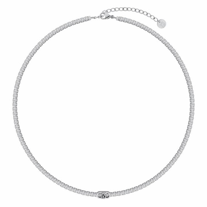 Collana Donna Liujo Tennis Acciaio Zirconi Bianchi LJ3209