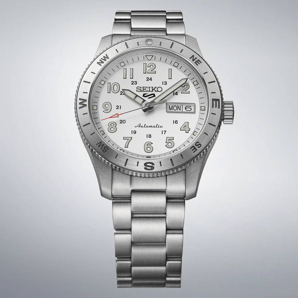 Orologio Uomo Seiko 5 Sport Field Automatico Argentè HDB007K1