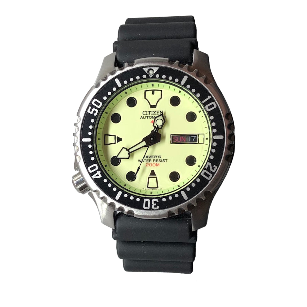 Orologio Uomo Acciaio Citizen Promaster Automatico Doppia Data Luminescente NY0040-09W