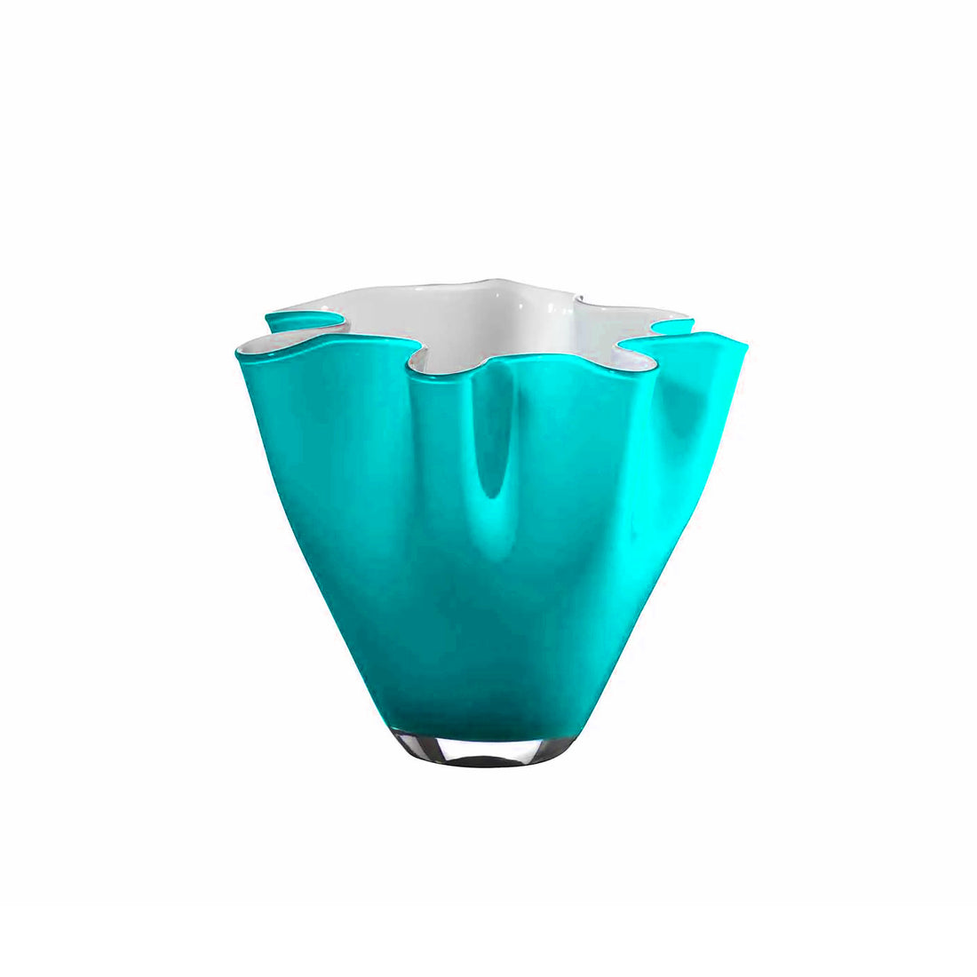 Vaso Cristallo Onlylux Wave Baltic Green Altezza 13 cm OL01682