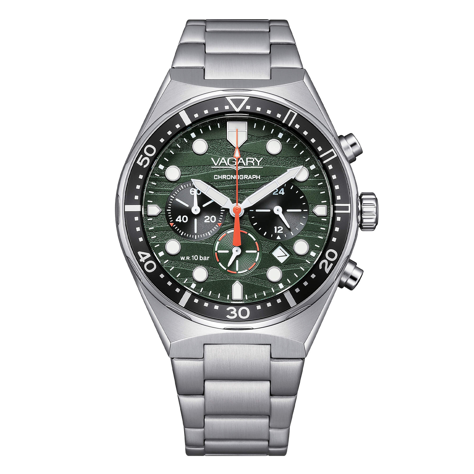 Orologio Uomo Vagary By Citizen Aqua39 Cronografo Verde IV2-214-41