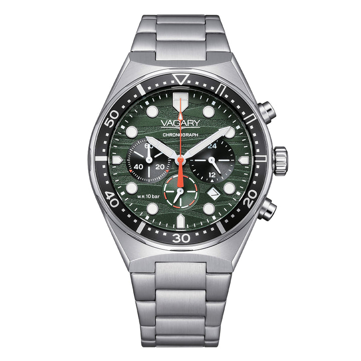 Orologio Uomo Vagary By Citizen Aqua39 Cronografo Verde IV2-214-41