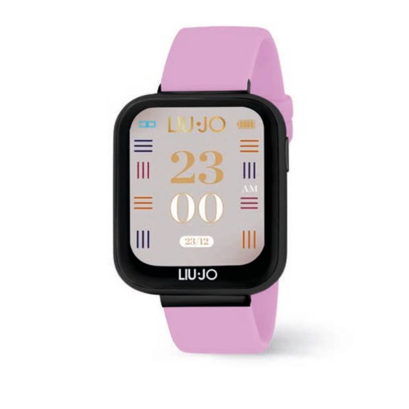 Orologio Donna Liu Jo Smartwatch Voice Woman Acciaio Nero Gomma Rosa SWLJ108