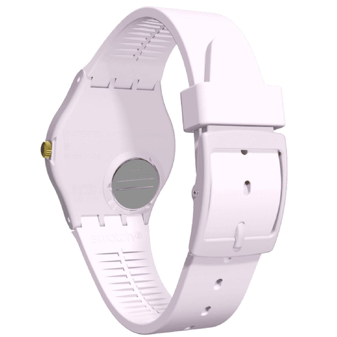 Orologio Donna Gomma Resina Swatch Quarzo Solo Tempo Rosa Guimauve Rosè GP148