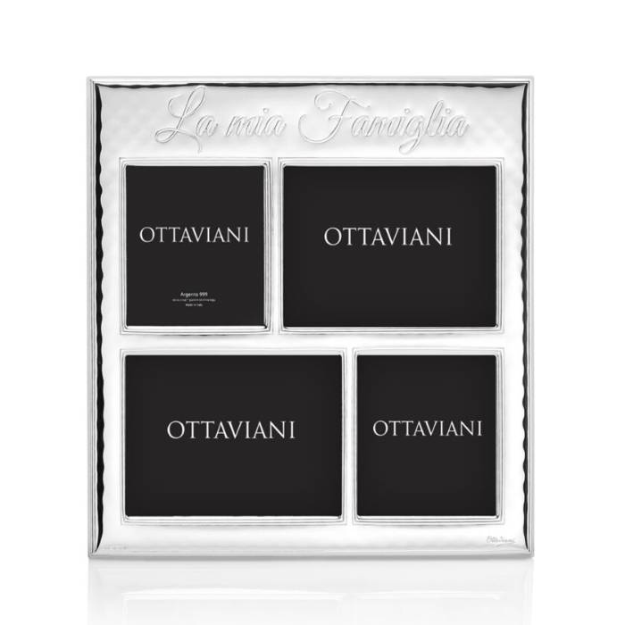 Cornice Ottaviani Portafoto Multiplo Argento Silver Family 1018M