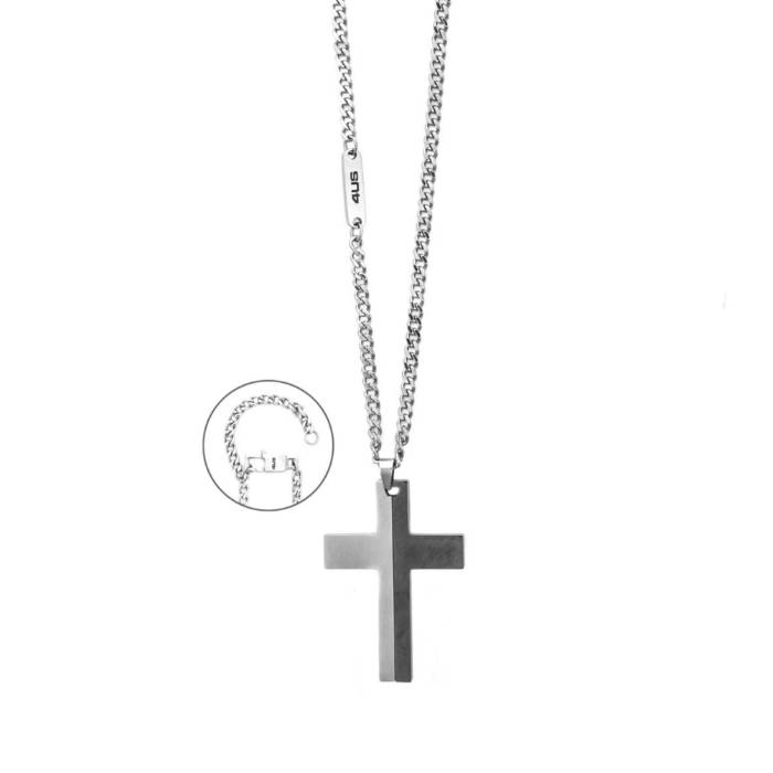 Collana Uomo 4US Cesare Paciotti Acciaio Croce 4UCL8651