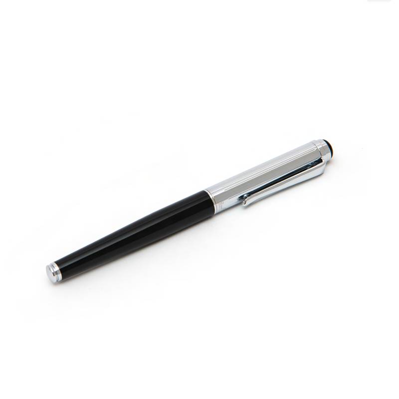 Penna Roller Rosenthal Nero Argento 13,5 cm RS8554