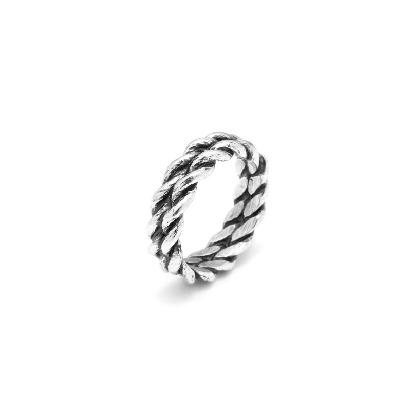 Anello Uomo Giovanni Raspini Argento 925 Corda Intrecciata 11319/22