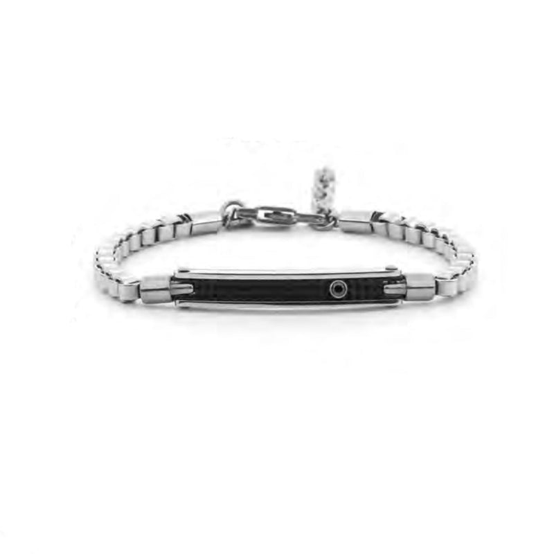 Bracciale Uomo 4US Cesare Paciotti Acciaio Nero 4UBR8019