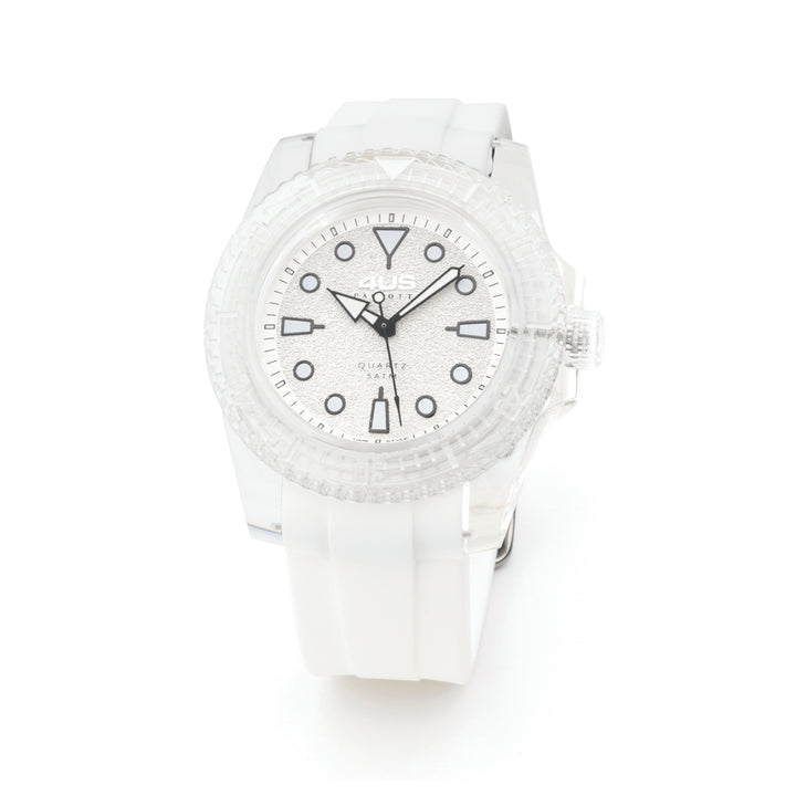 Orologio Uomo 4US Cesare Paciotti Quarzo Solo Tempo Silicone Bianco T4ST373
