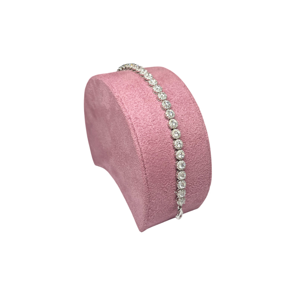 Bracciale Unisex Angelic Re Mida Tennis Argento Zirconi Bianchi Tennis-16