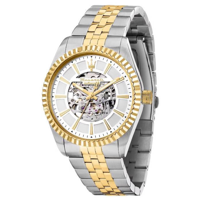 Orologio Uomo Maserati Competizione Acciaio Automatico Bicolore R8823100006