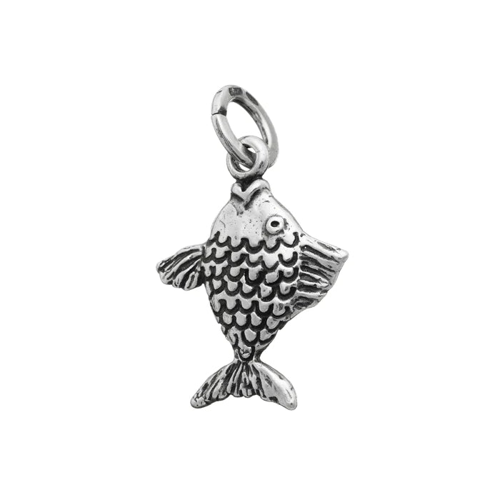 Charm Donna Giovanni Raspini Argento 925 Pesce Azzurro Realizzato A Mano 06229