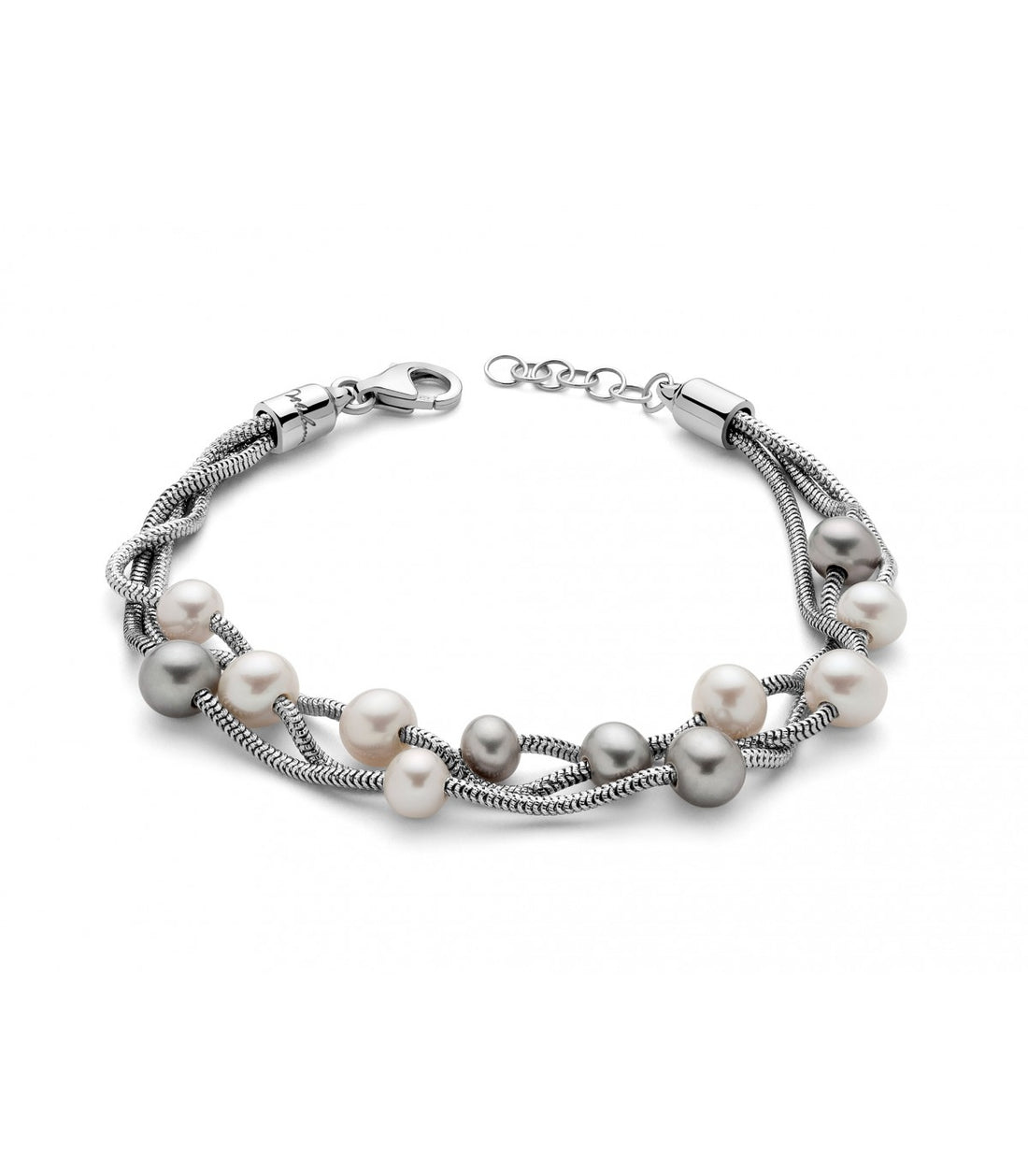 Bracciale Donna Miluna Argento 925 e Perle grigie Collezione Miss Italia PBR2835