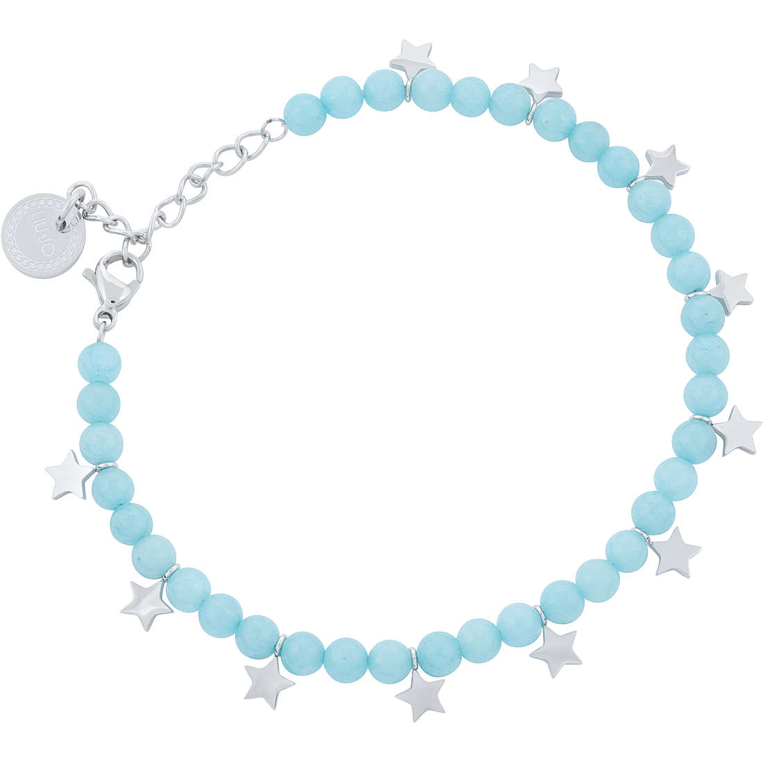 Bracciale Donna Liu Jo Acciaio Colore Argento E Celeste LJ1726