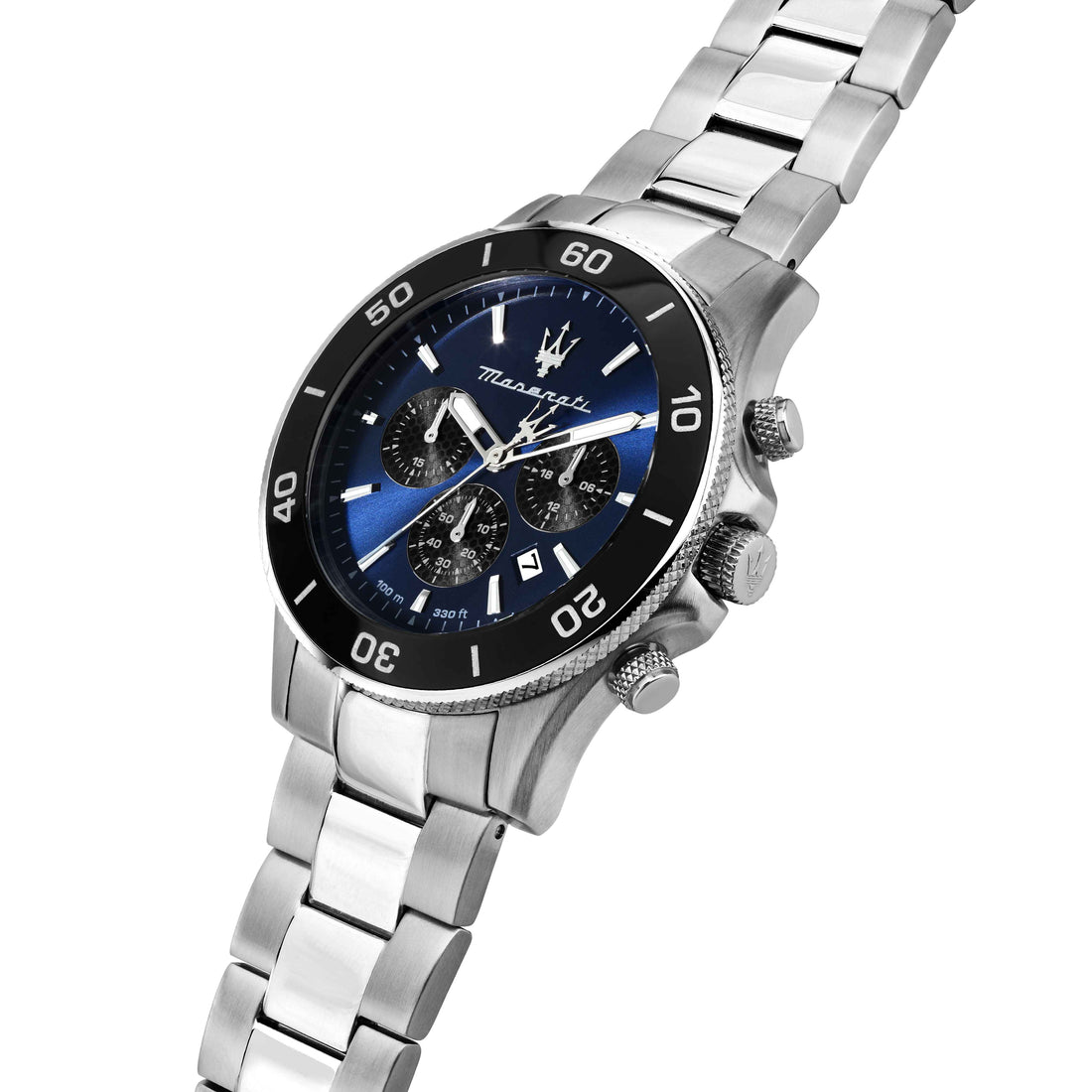 Orologio Uomo Maserati Acciaio Quarzo Cronografo Blu Data 100 M R8873600009