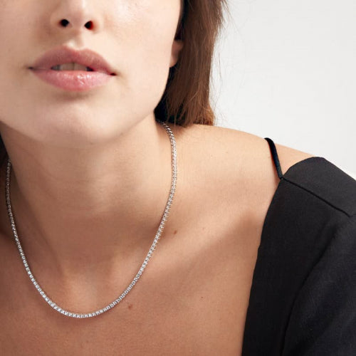 Collana Donna Unoaerre Argento Bianco Tennis Zirconi Bianchi 520814