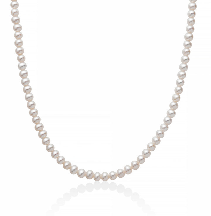 Collana Donna Girocollo Perle Miluna 4,5-5 mm Oro Bianco 18 KT PCL6576