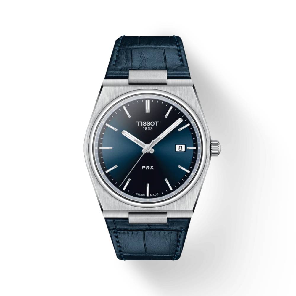 Orologio Uomo Tissot PRX T-CLASSIC Solo Tempo Acciaio Quarz Data Blu T1374101604100