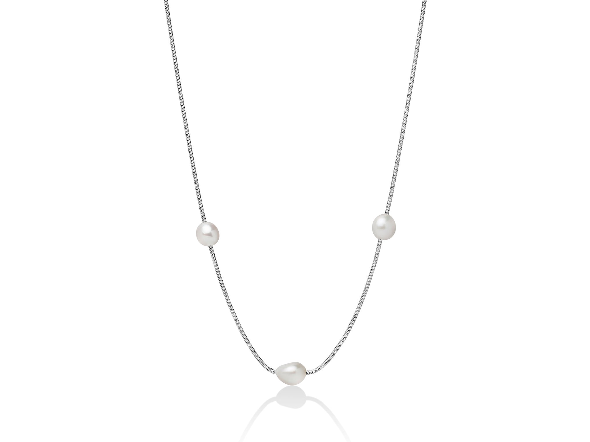 Collana Donna Argento Miluna Multifilo Miss Italia Perle Bianche PCL5808