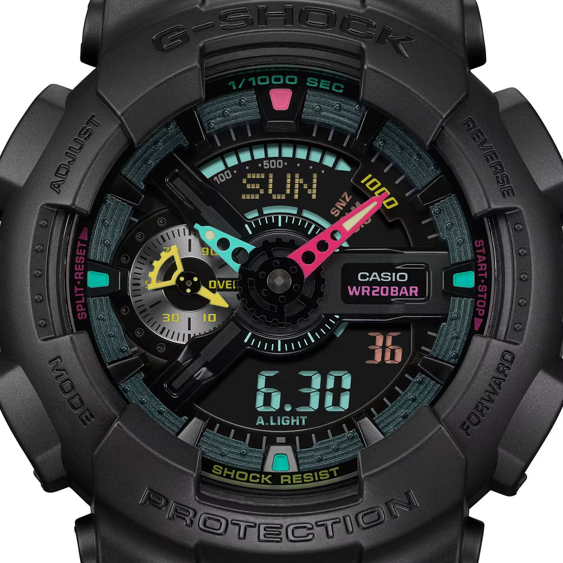 Orologio Uomo Casio G-SHOCK Quarzo Nero Fluorescente GA-110MF-1AER