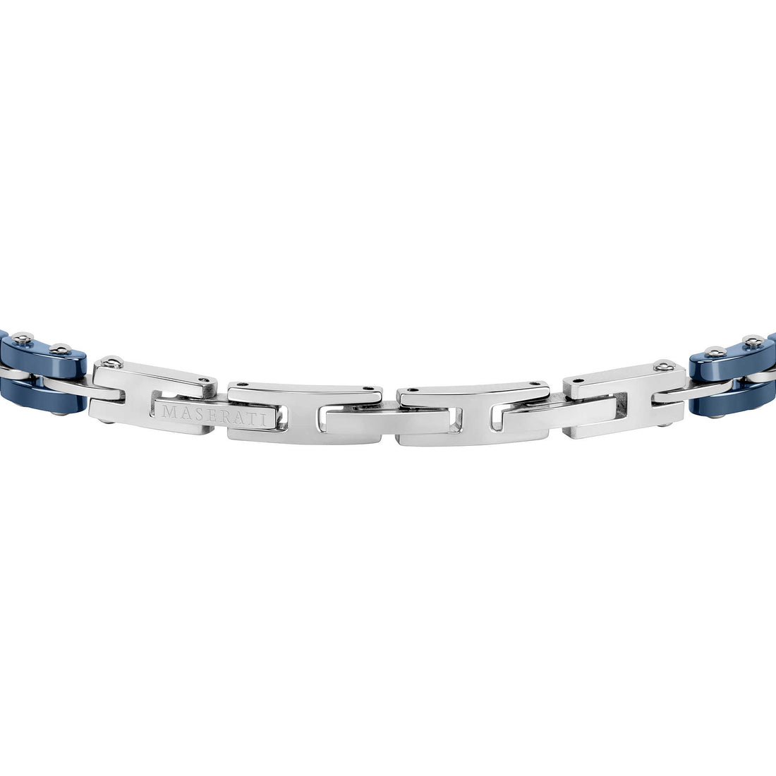 Bracciale Maserati Uomo Acciaio Ceramica Blu Tridente