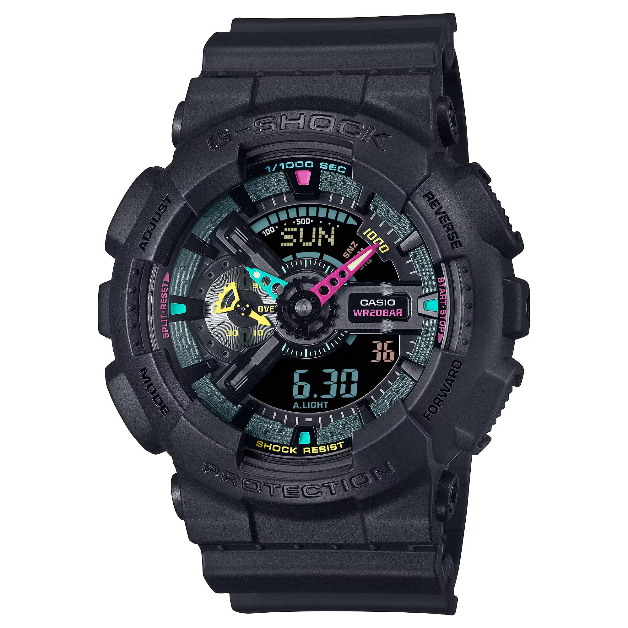 Orologio Uomo Casio G-SHOCK Quarzo Nero Fluorescente GA-110MF-1AER