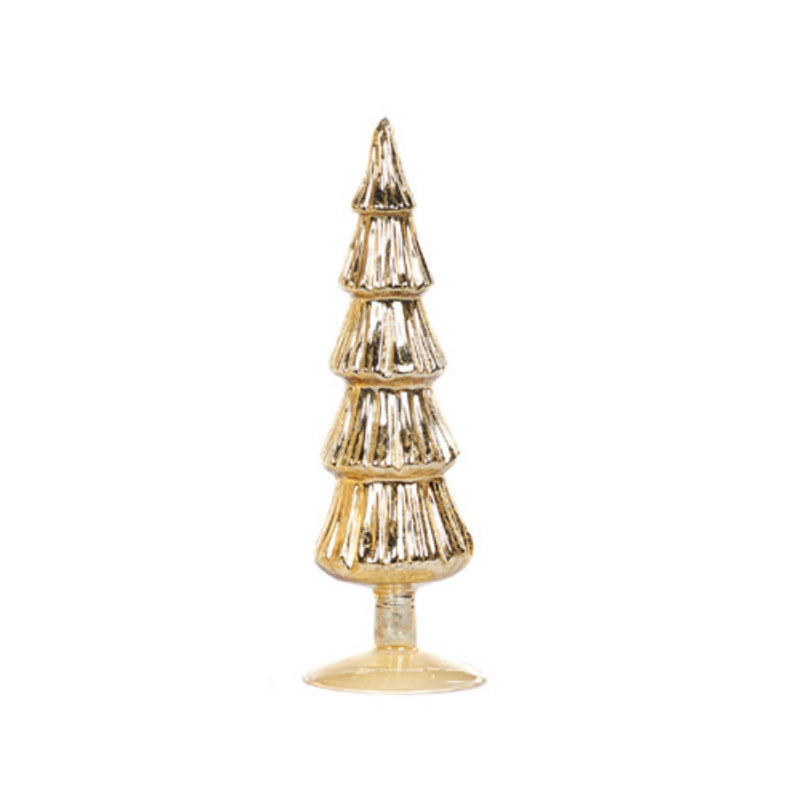 Goodwill Albero Natale Vetro Dorato Lucido Lavorato P 30503/3