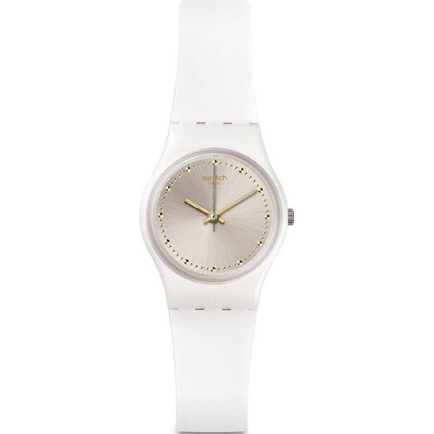 Orologio Donna Bambino Gomma Silicone Swatch Quarzo Solo tempo Bianco LW148