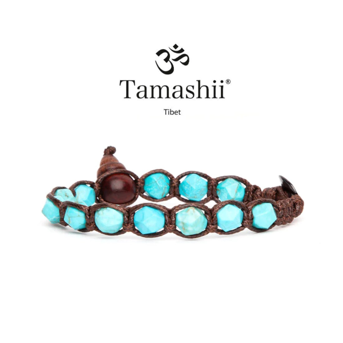 Bracciale Uomo Tamashii Marrone Biglia Turchese  Cut BHS911-7