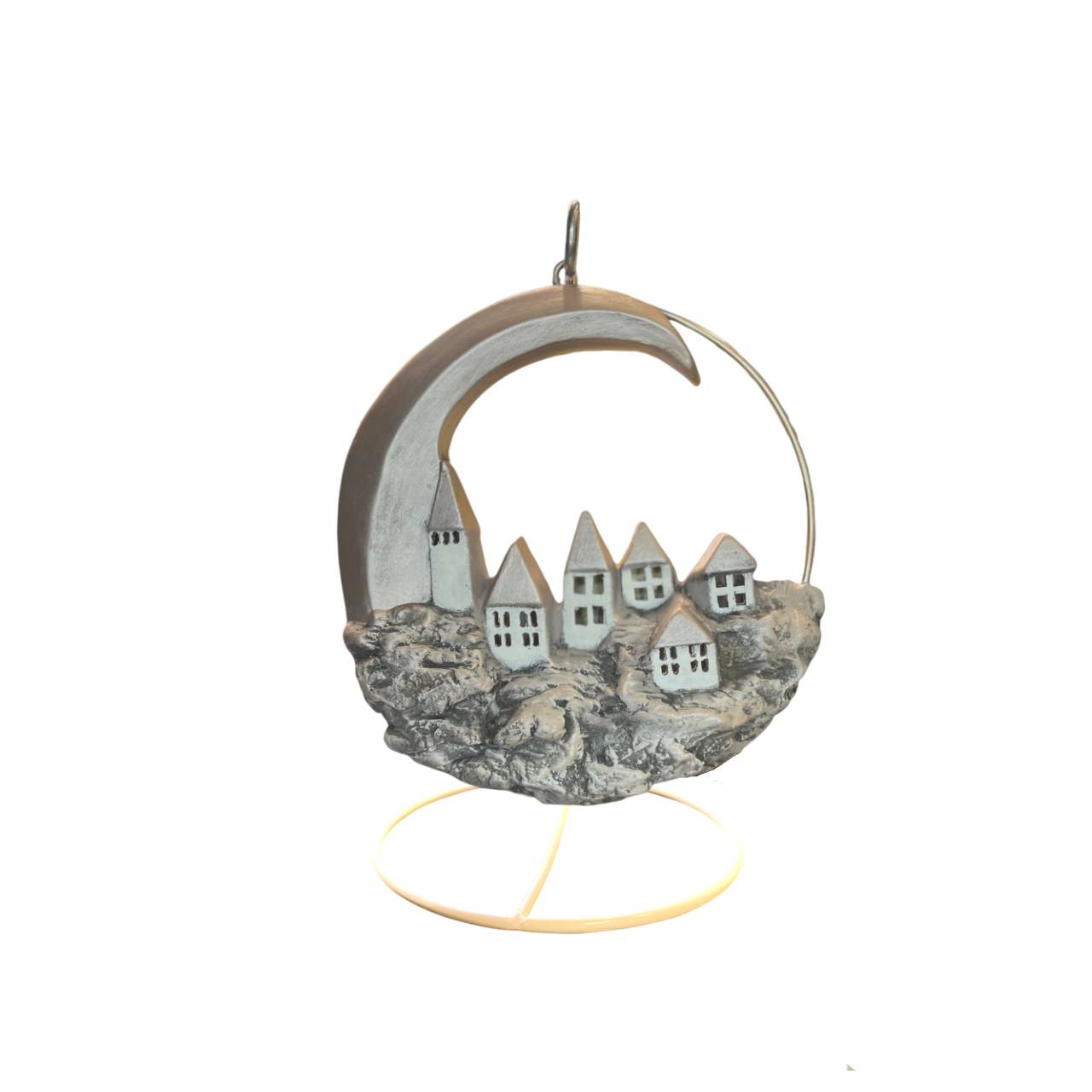 Decorazione Luna Con Paesaggio Ceramex Toupe 3039.80