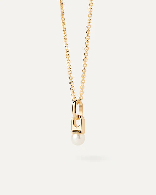 Ciondolo Donna PDPaola Argento 925 Dorato Perla PE01-080-U